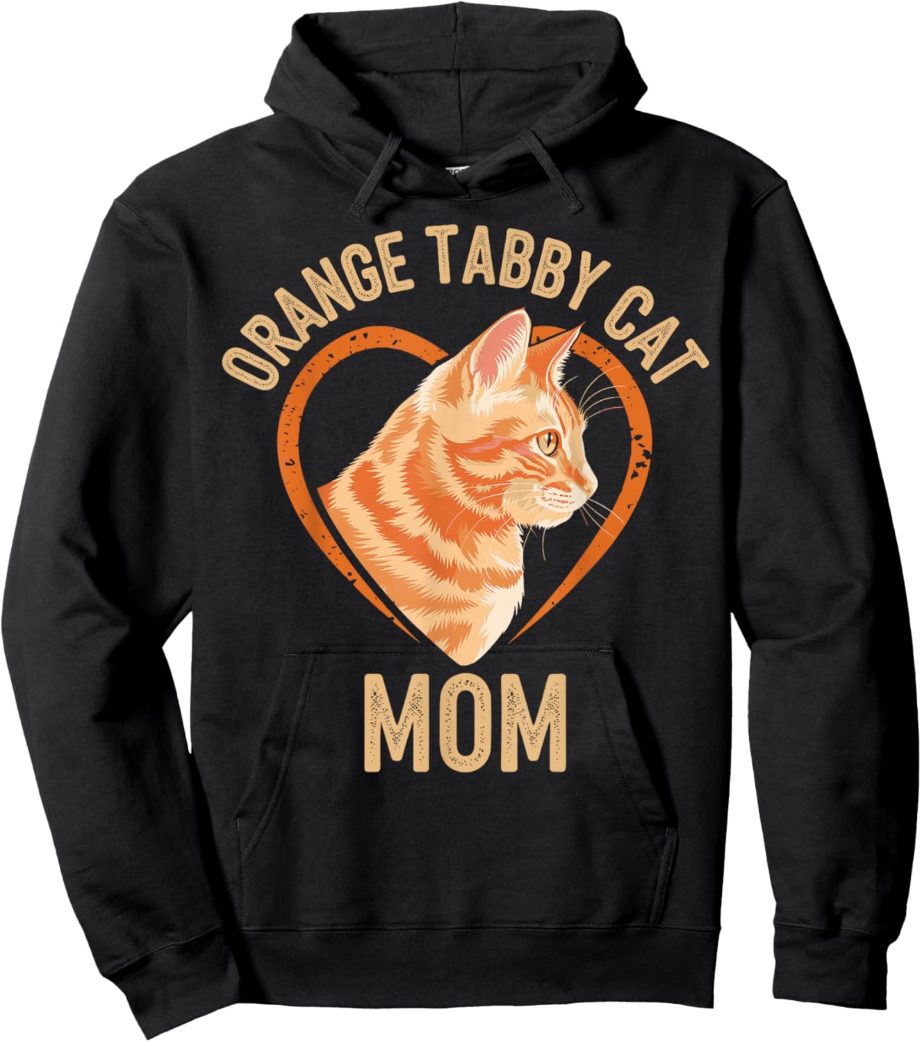 Tabby Cat Orange Cat Mom Hoodie - Hoodie | Black