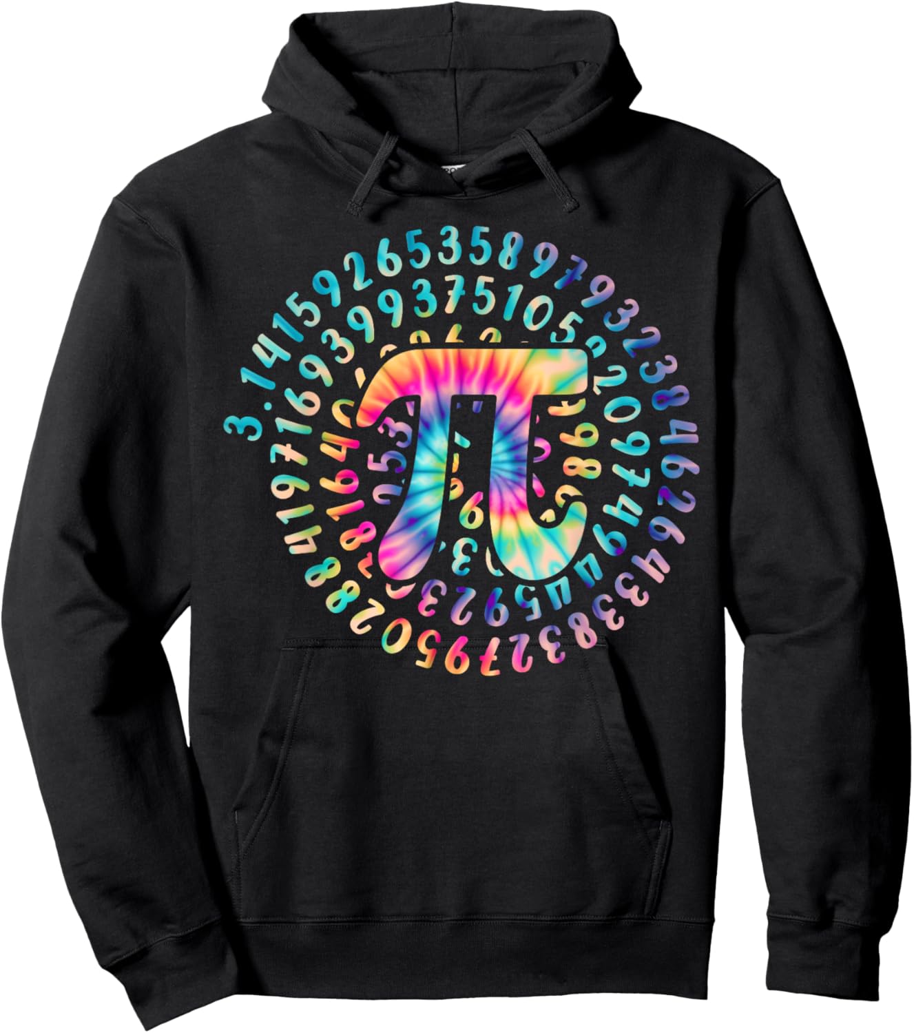 Happy Pi Day Tie Dye Pi Symbol 3,14 Pi Number Math Science Hoodie - Hoodie | Black