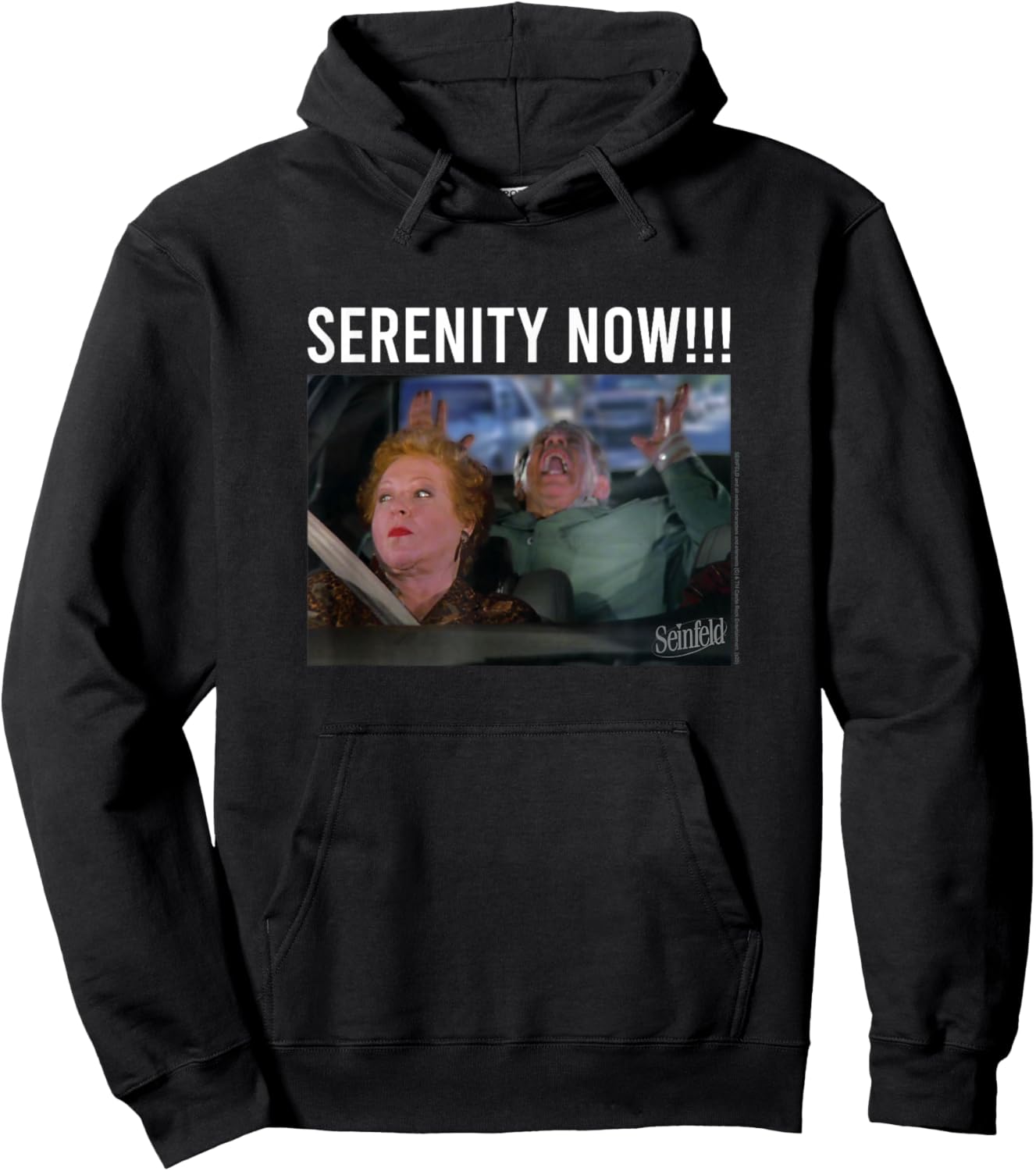 Seinfeld Serenity Now Frank Costanza Vintage Photoreal Hoodie - Hoodie | Black