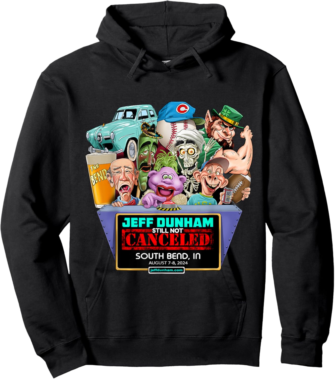 Jeff Dunham South Bend, IN (2024) Hoodie - Hoodie | Black