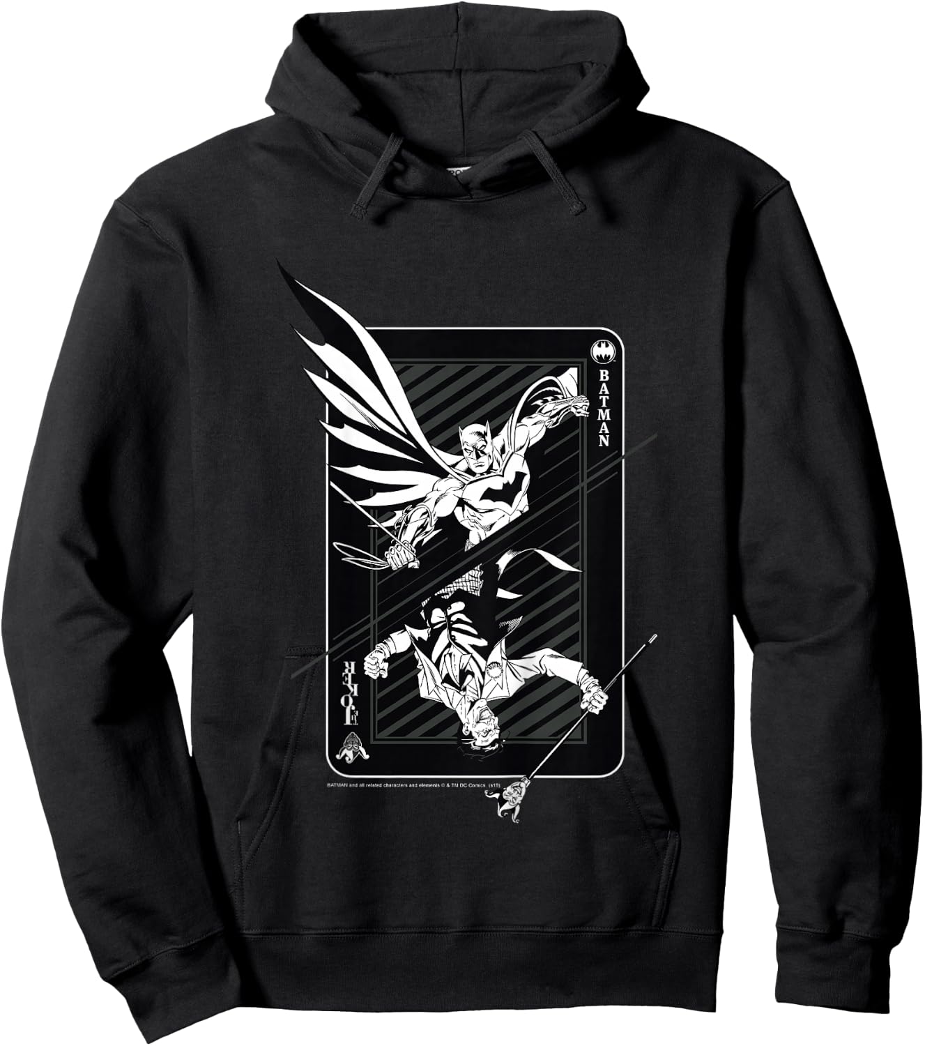 Kids DC Comics Batman And Joker Card Poster Hoodie - Hoodie | Black