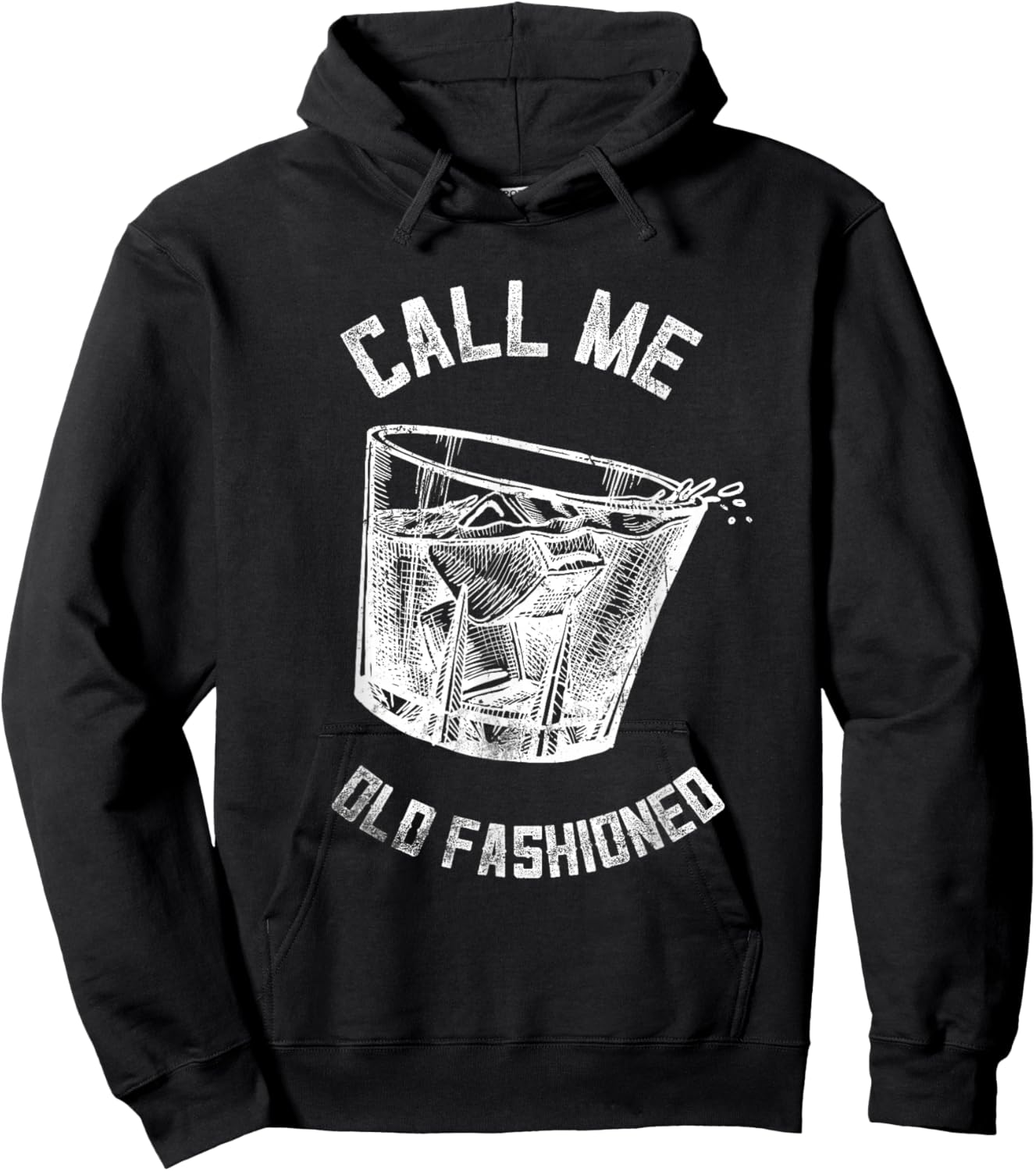 Call Me Old Fashioned Whiskey Funny Vintage Bourbon Hoodie - Hoodie | Black