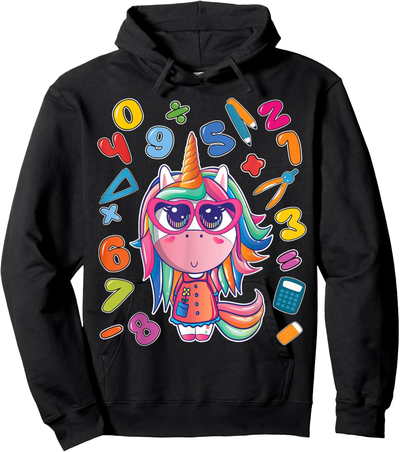 Number day t shirt for kids maths number day shirt kids gift Hoodie - Hoodie | Black