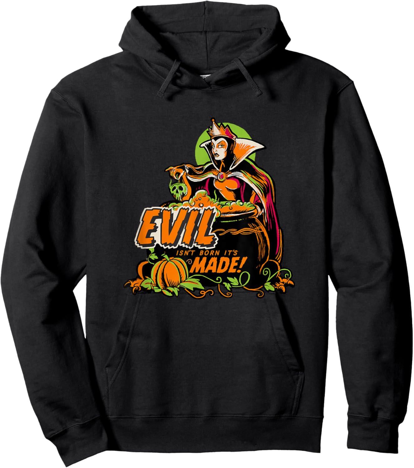 Disney Villains Halloween Evil Queen Evil Is Made Retro Hoodie - Hoodie | Black