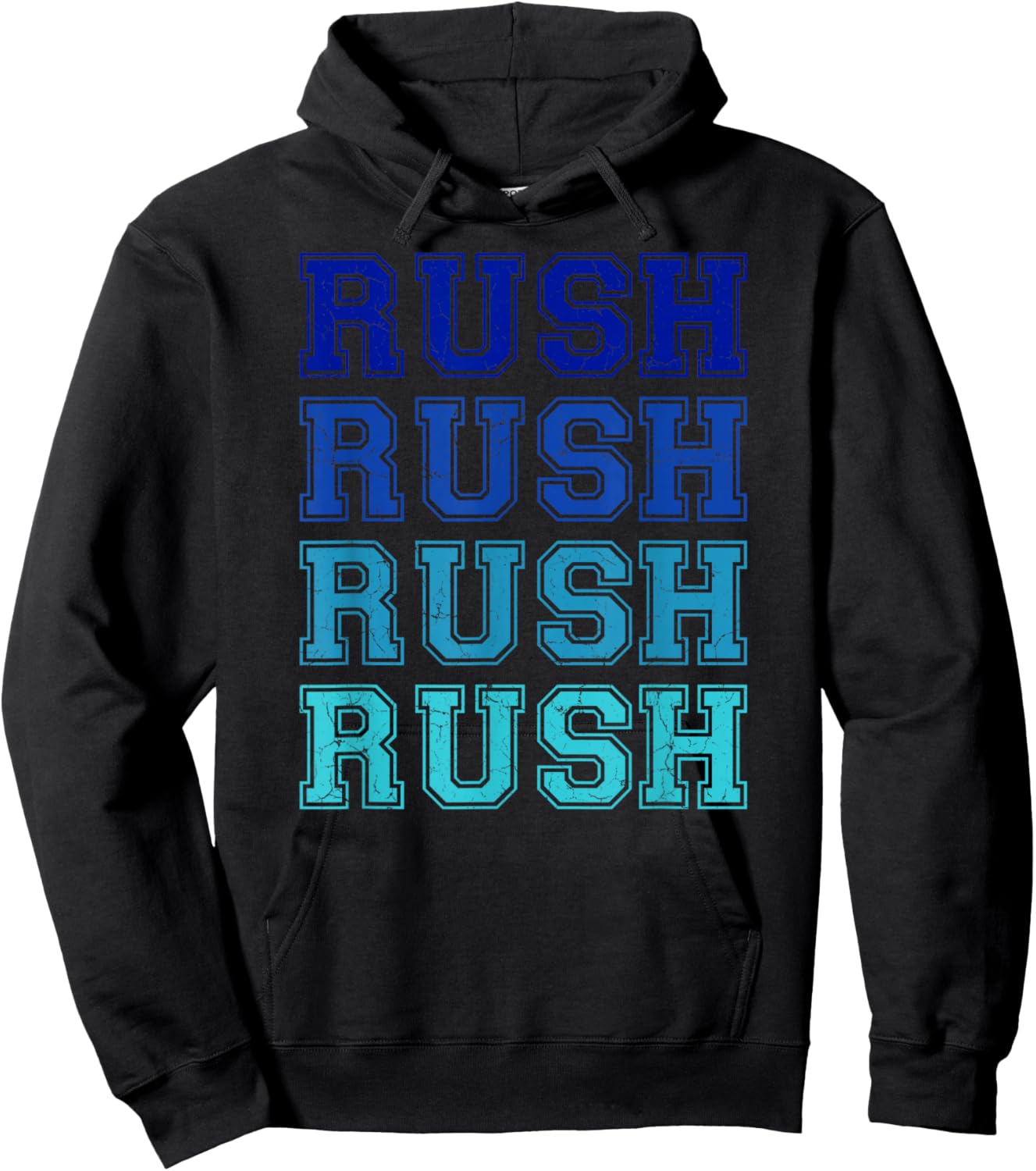 Vintage Rush Name Throwback Retro Apparel Gift Men Women Hoodie - Hoodie | Black
