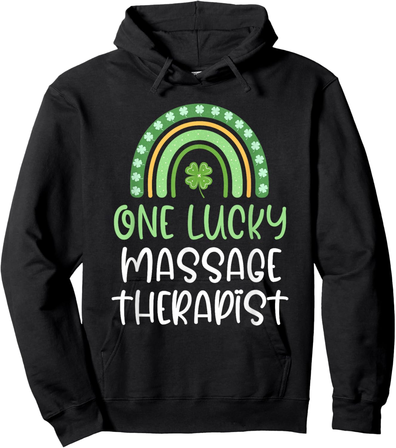 One Lucky Massage Therapist St. Patrick's Day Licensed LMT Hoodie - Hoodie | Black