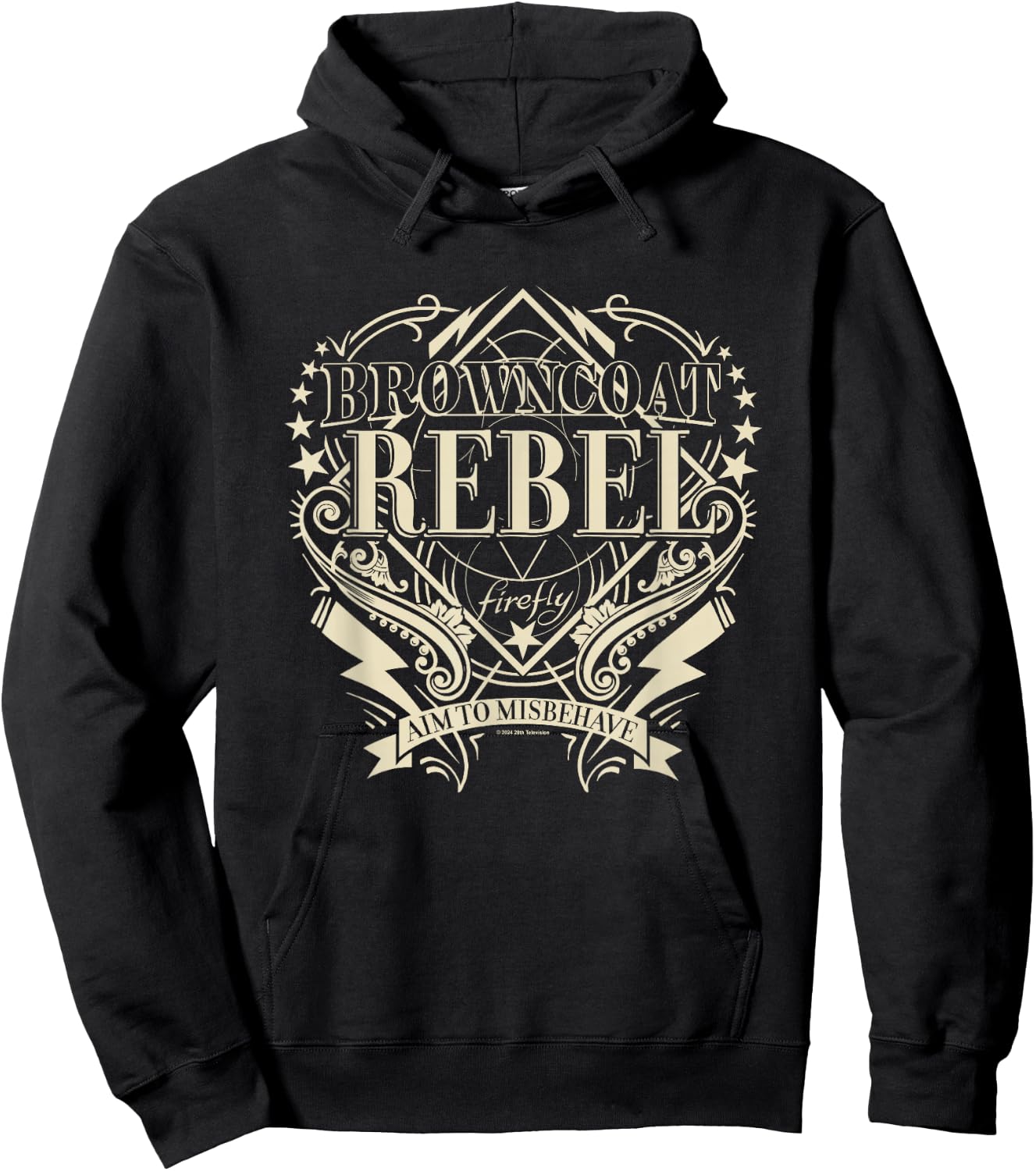 Firefly Browncoat Rebel Aim to Misbehave Big Chest Logo Hoodie - Hoodie | Black