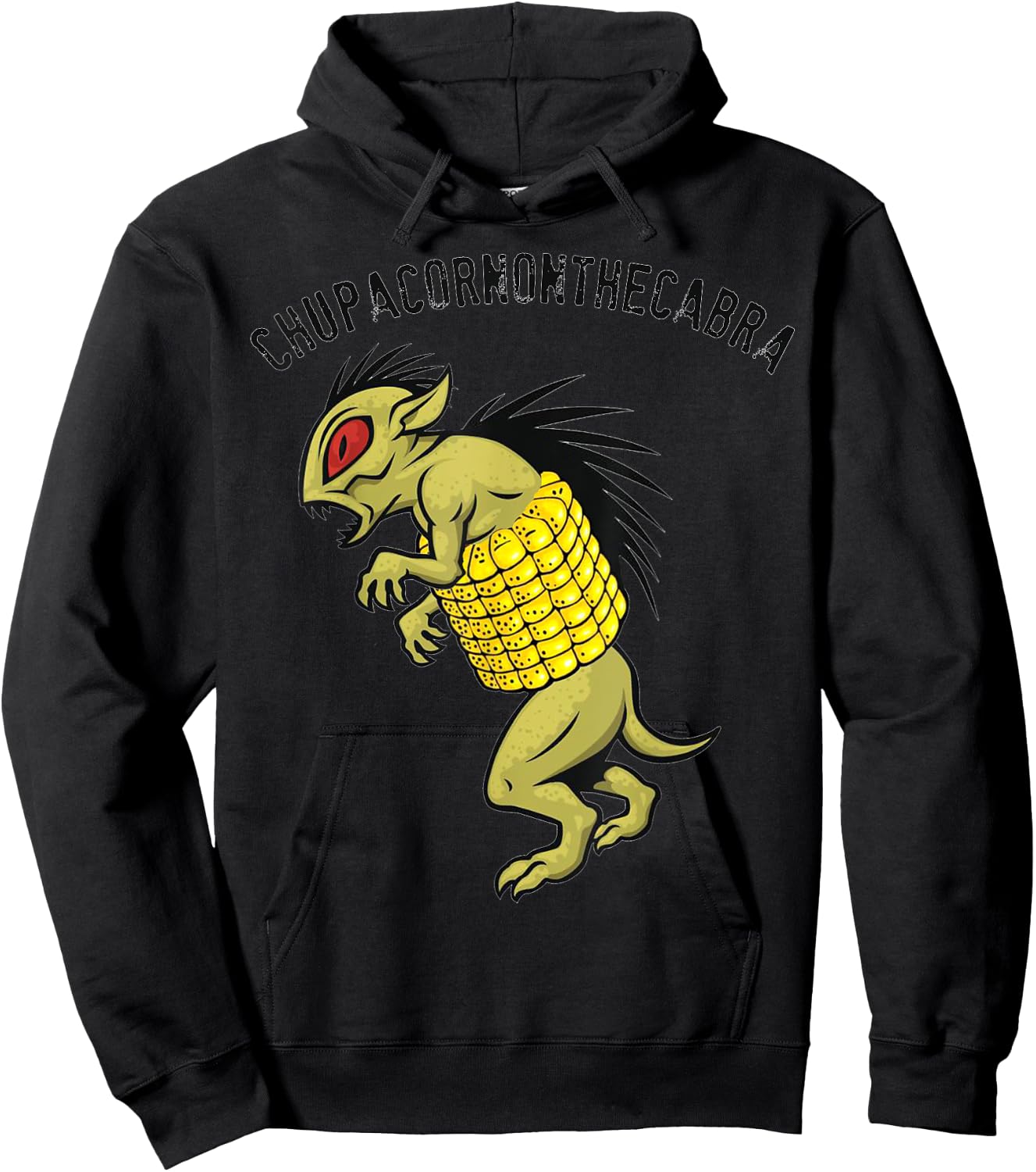 El Chupacabra Chupacornonthecabra Corn on the Cob Novelty Hoodie - Hoodie | Black