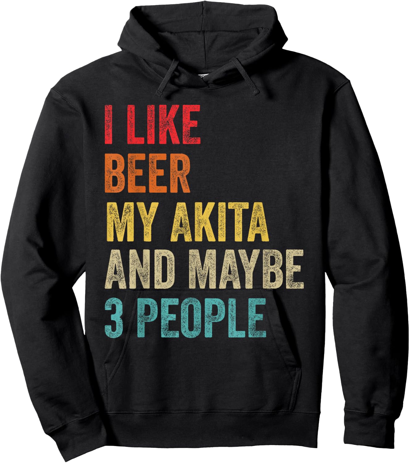 I Like Beer My Akita & Maybe 3 People Dog Owner Lover Gifts Hoodie - Hoodie | Black