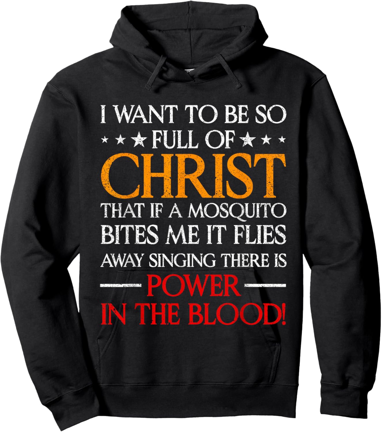 I Want To Be So Full Of Christ That If A Mosquito Bites Me Hoodie - Hoodie | Black