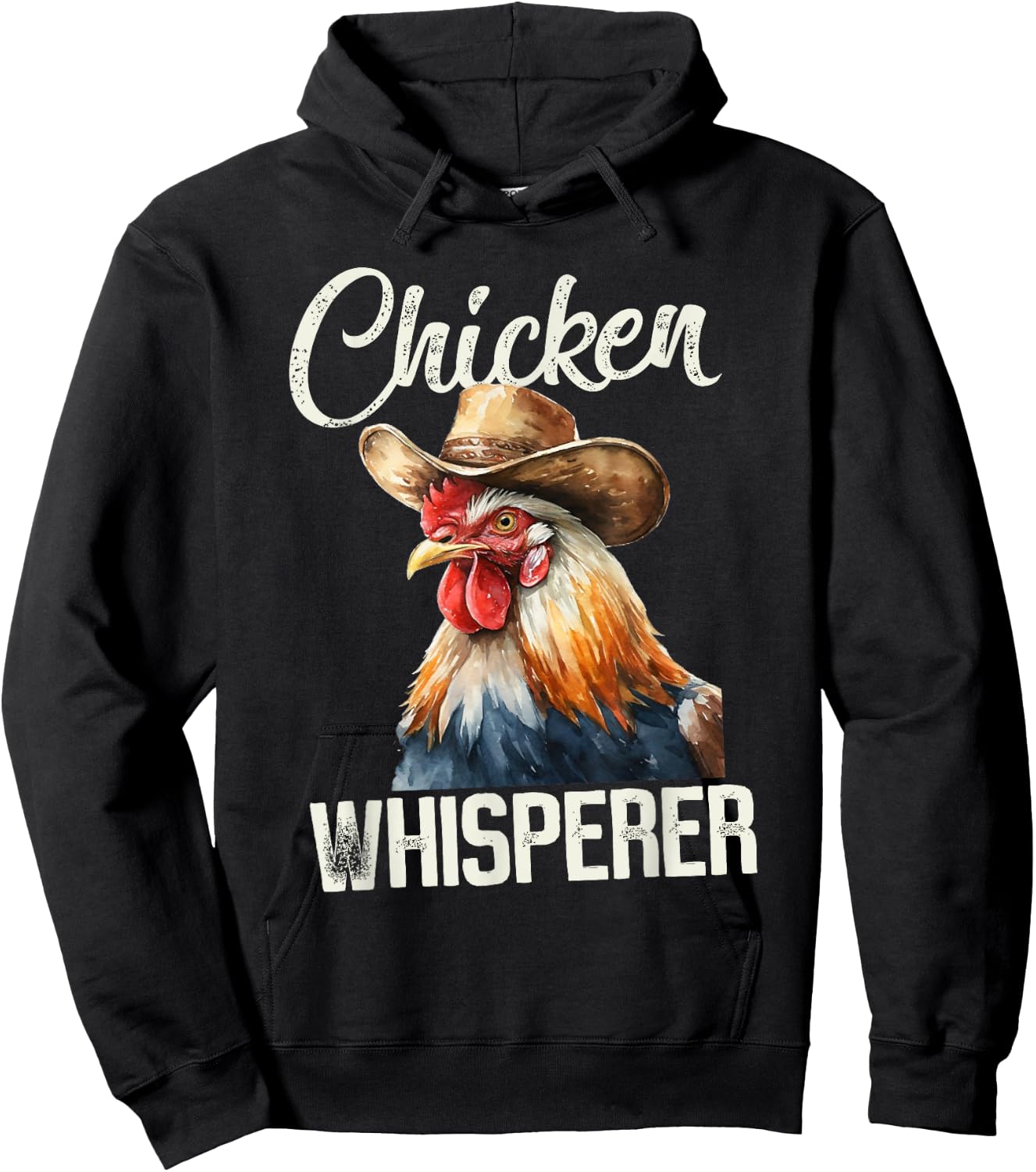 The Chicken Whisperer Rooster Farmer Chicken Hoodie - Hoodie | Black