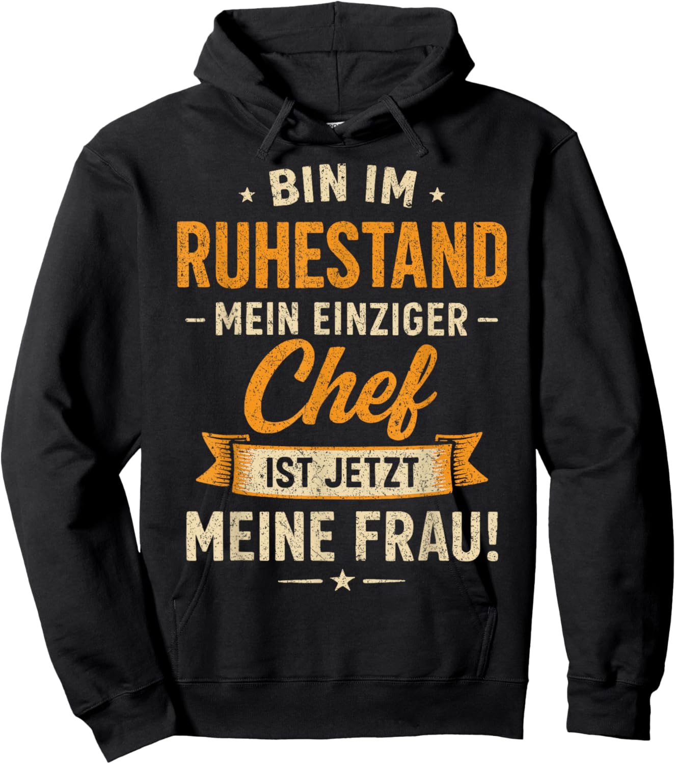 Rentner Rente Bin im Ruhestand Rentenalter Spruch Lustig Hoodie - Hoodie | Black