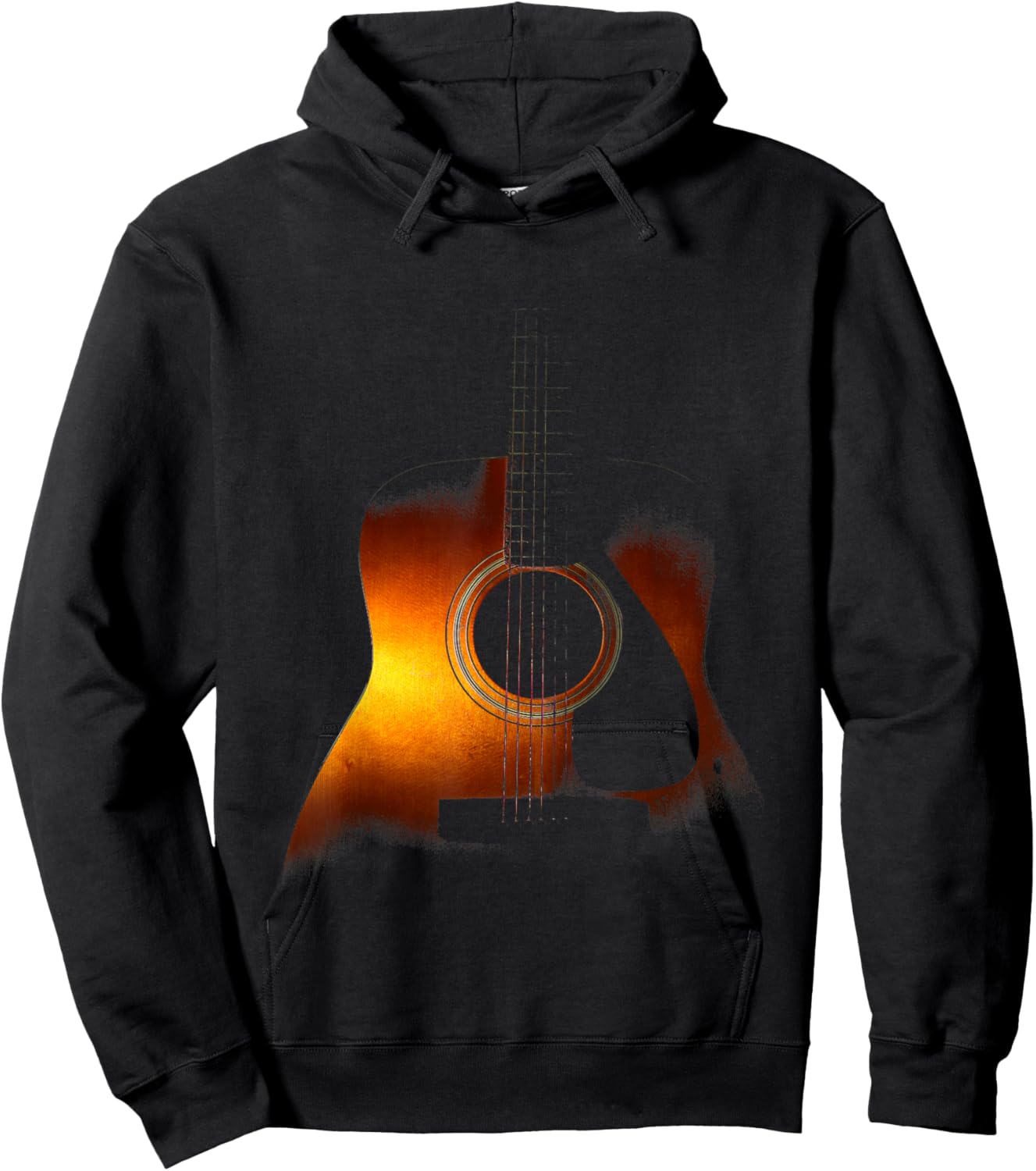Acoustic Guitar Player Shirt Cool Musician Music Artistic Hoodie - Hoodie | Black