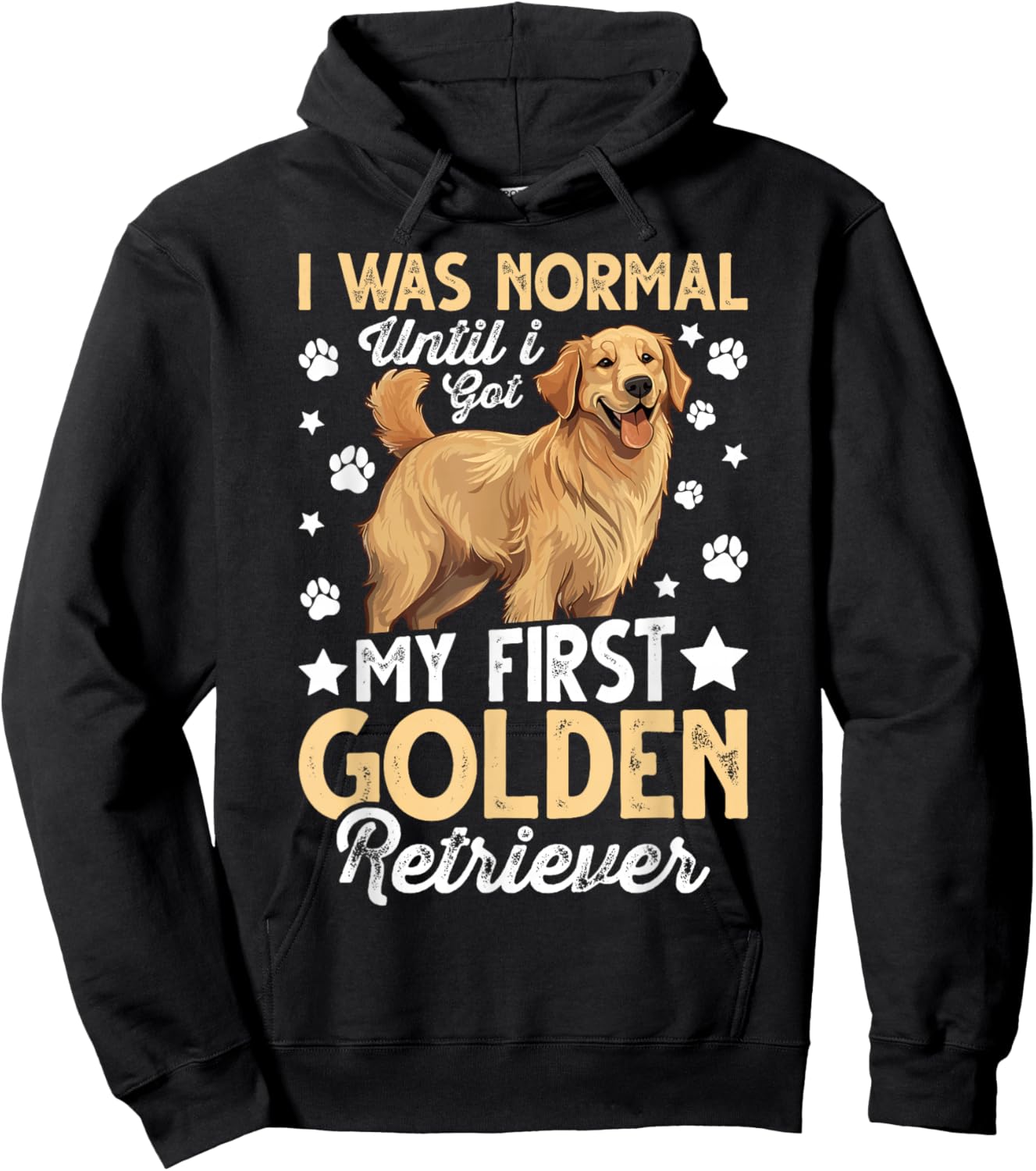 I Was Normal Until I Got My First Golden Retriever Hoodie - Hoodie | Black