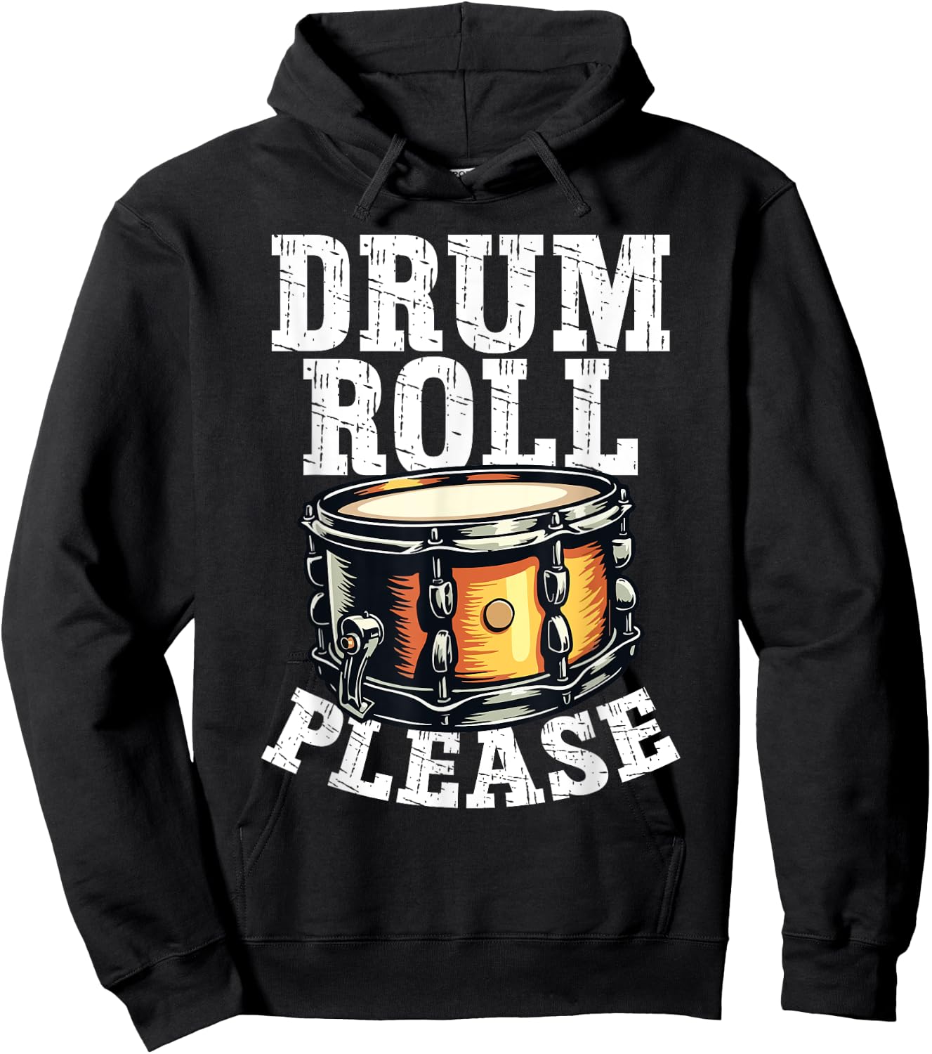 Drum Roll Please Musicians Lovers Funny Drumming Hoodie - Hoodie | Black