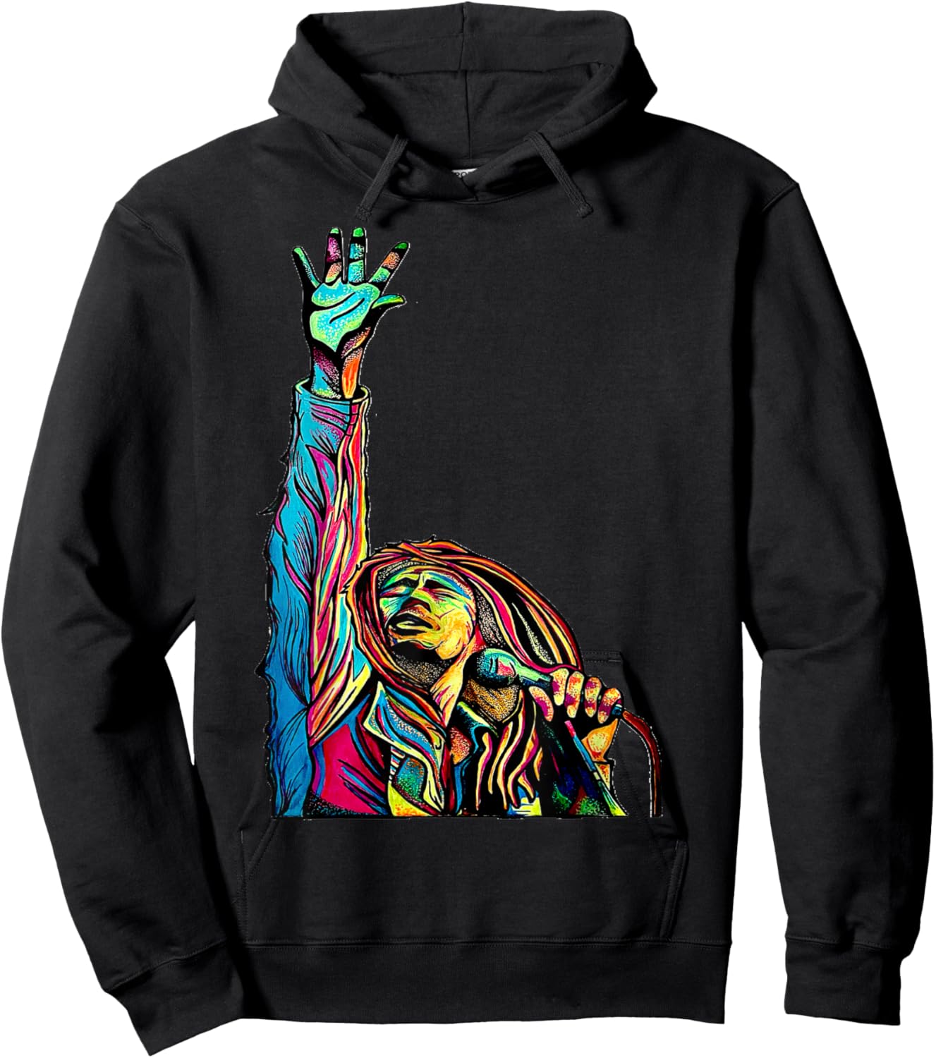Colorful Reggae Hoodie - Hoodie | Black
