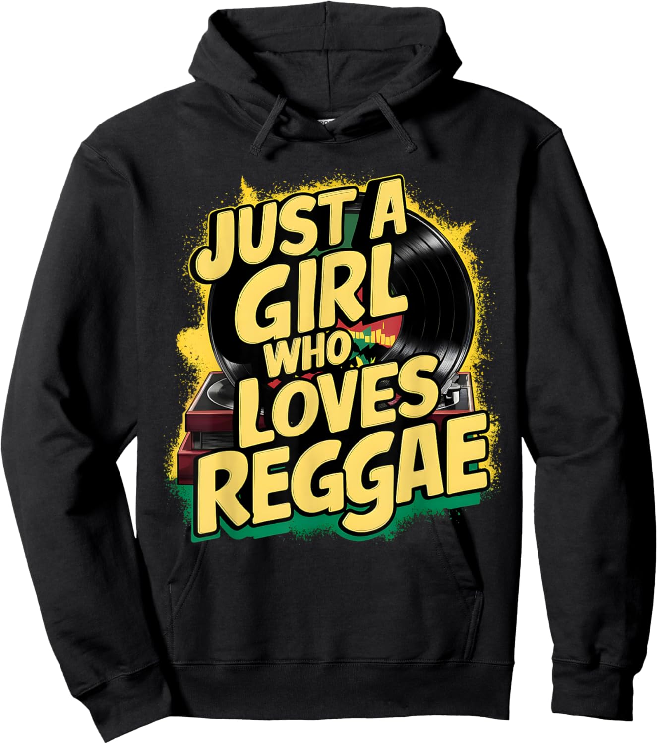 Just A Girl Who Loves Reggae Music Rasta Rastafari Hoodie - Hoodie | Black