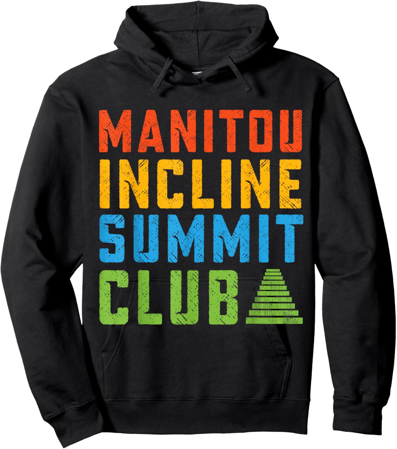 Manitou Incline Summit Club, Hiking Manitou Incline Hoodie - Hoodie | Black