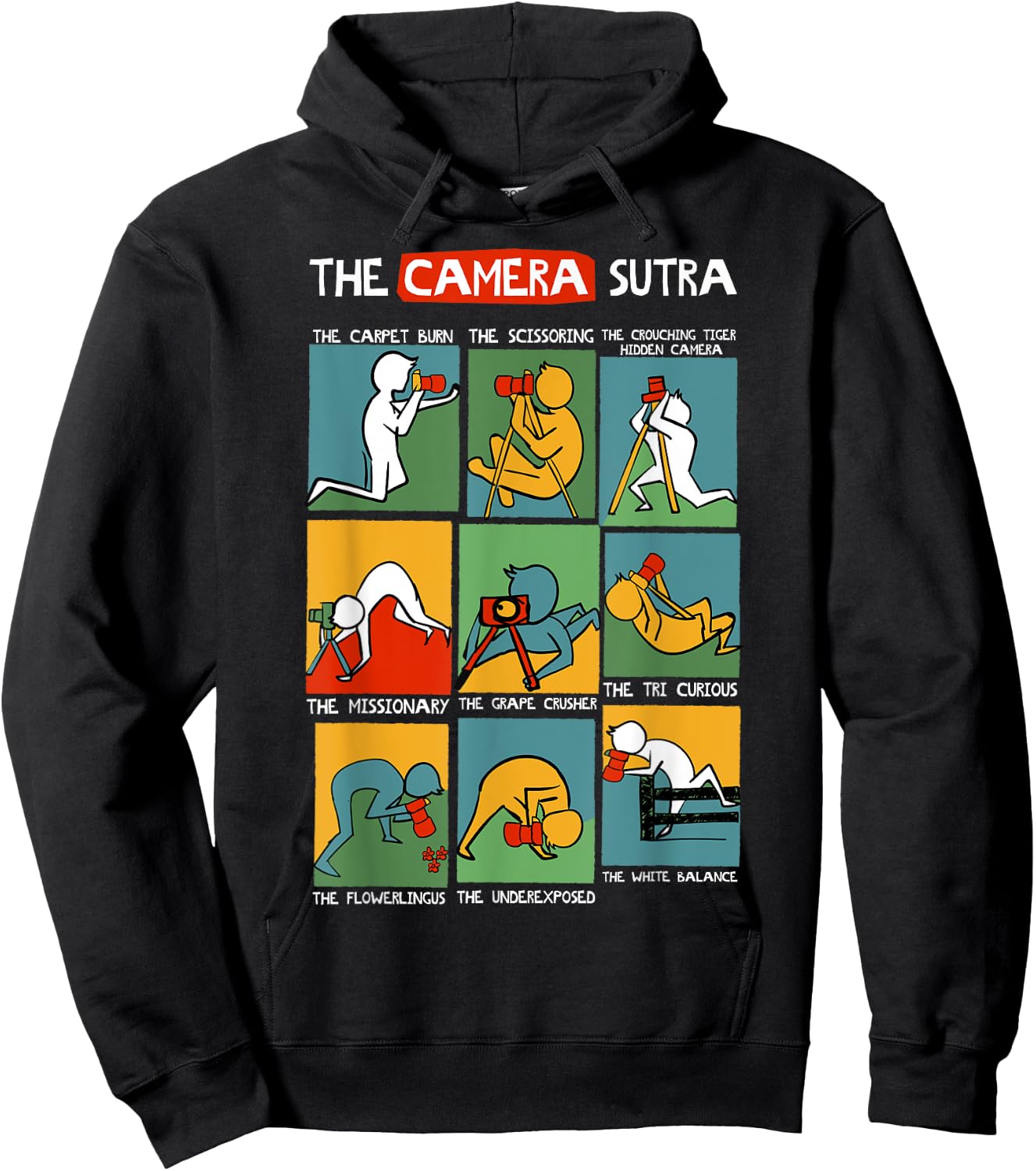 Funny Camera Sutra Gift design design Hoodie - Hoodie | Black