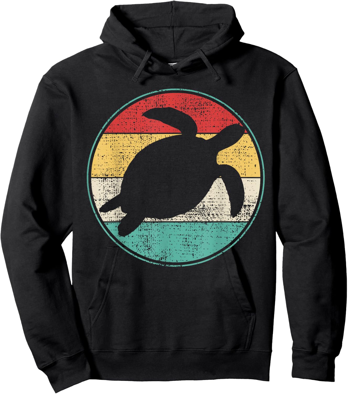 Vintage Retro Turtle Tortoise Waterturtle Marine Biologist Hoodie - Hoodie | Black