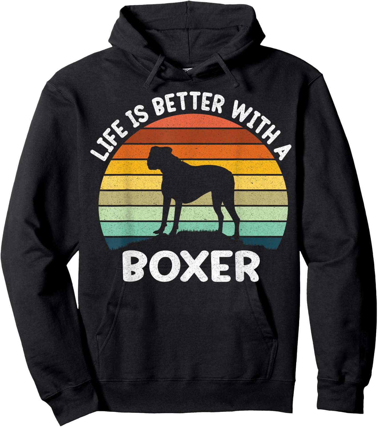 Life is Better With A Boxer Dog Boxer Dad Boxer mom Men Women Kids Hoodie - Hoodie | Black