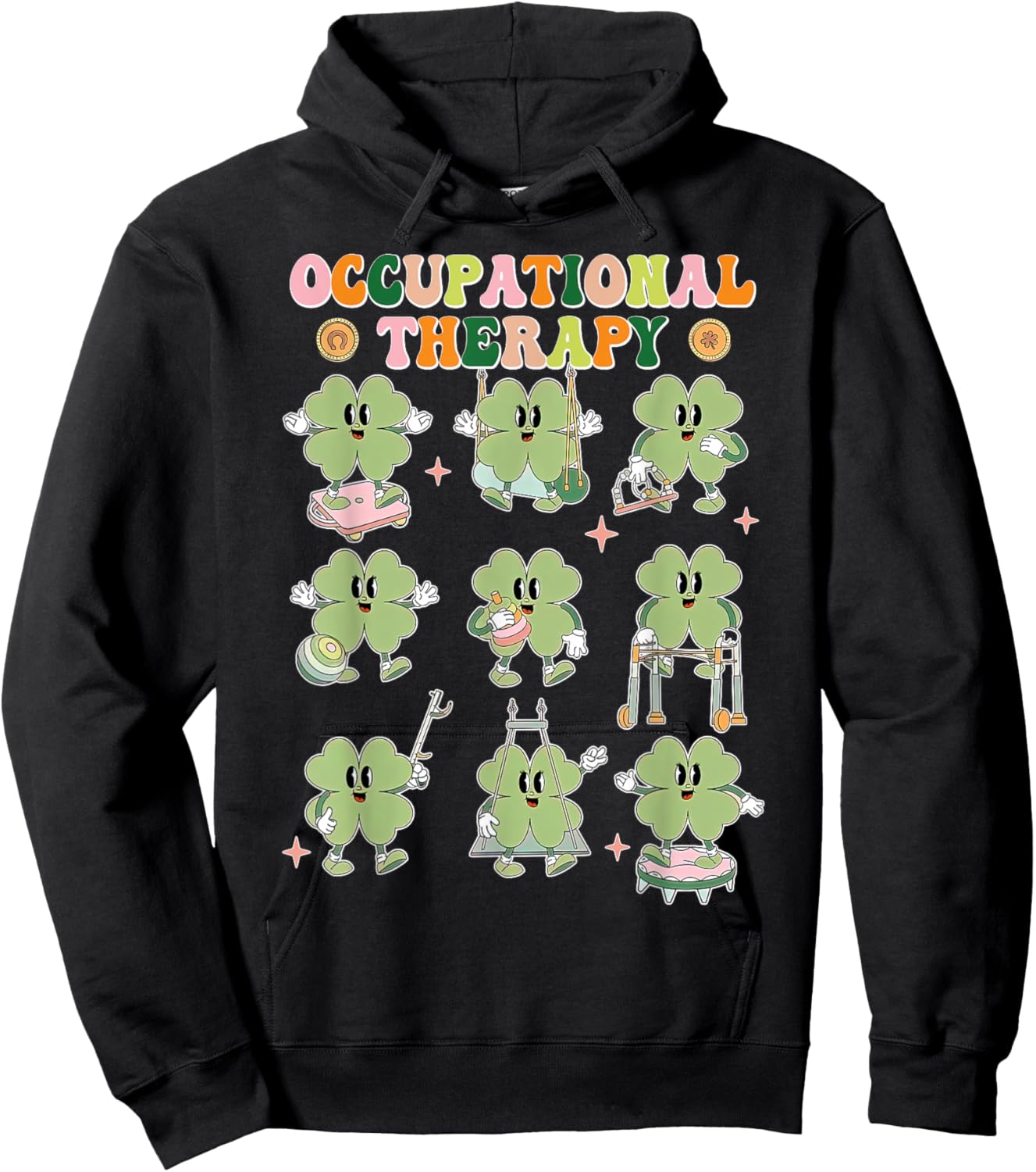 Shamrock Occupational Therapy St. Patrick's Day OT OTA COTA Hoodie - Hoodie | Black