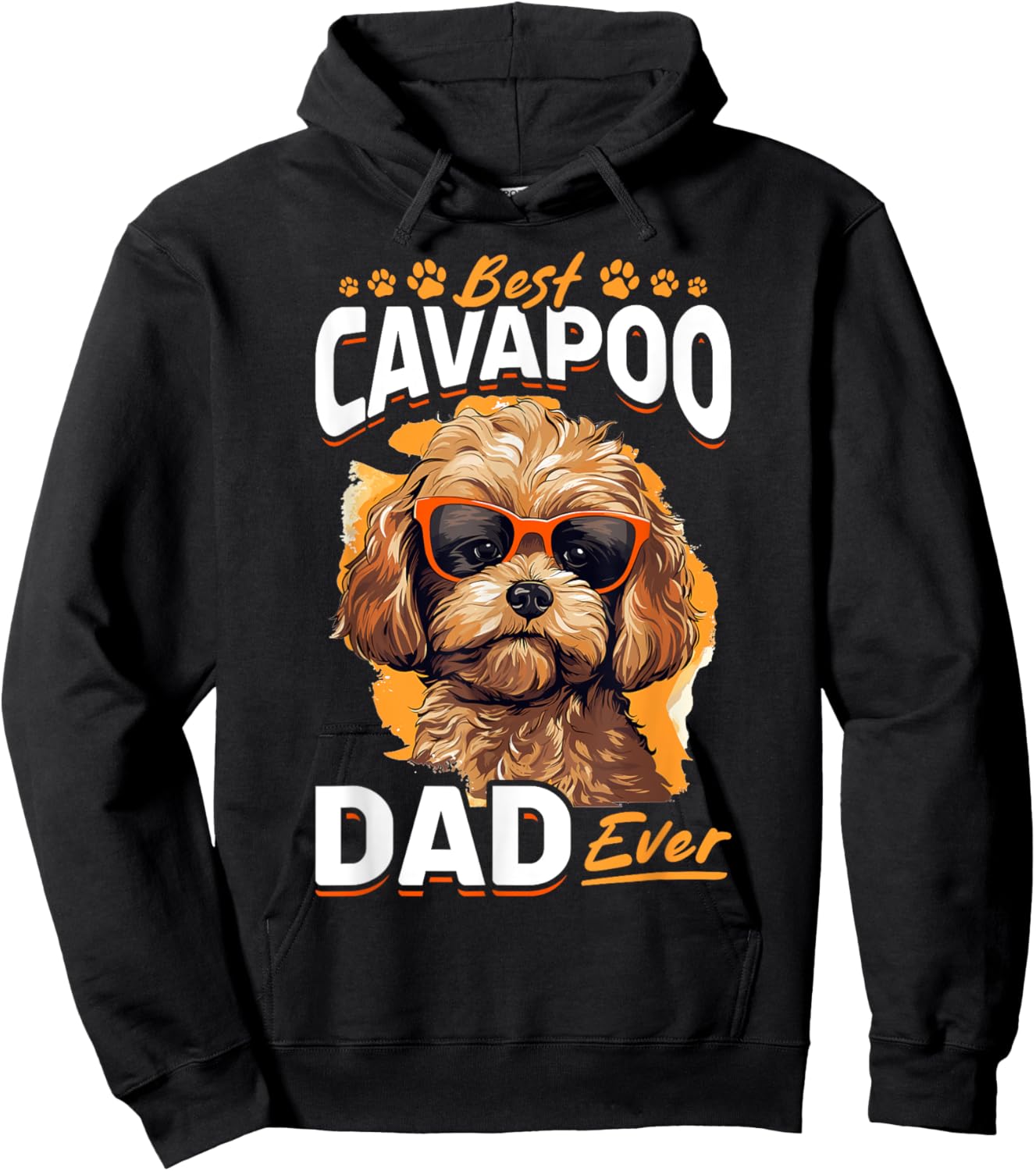 Cavapoo Dog Breed Pet Best Cavapoo Dad Ever Women Girls Kids Hoodie - Hoodie | Black