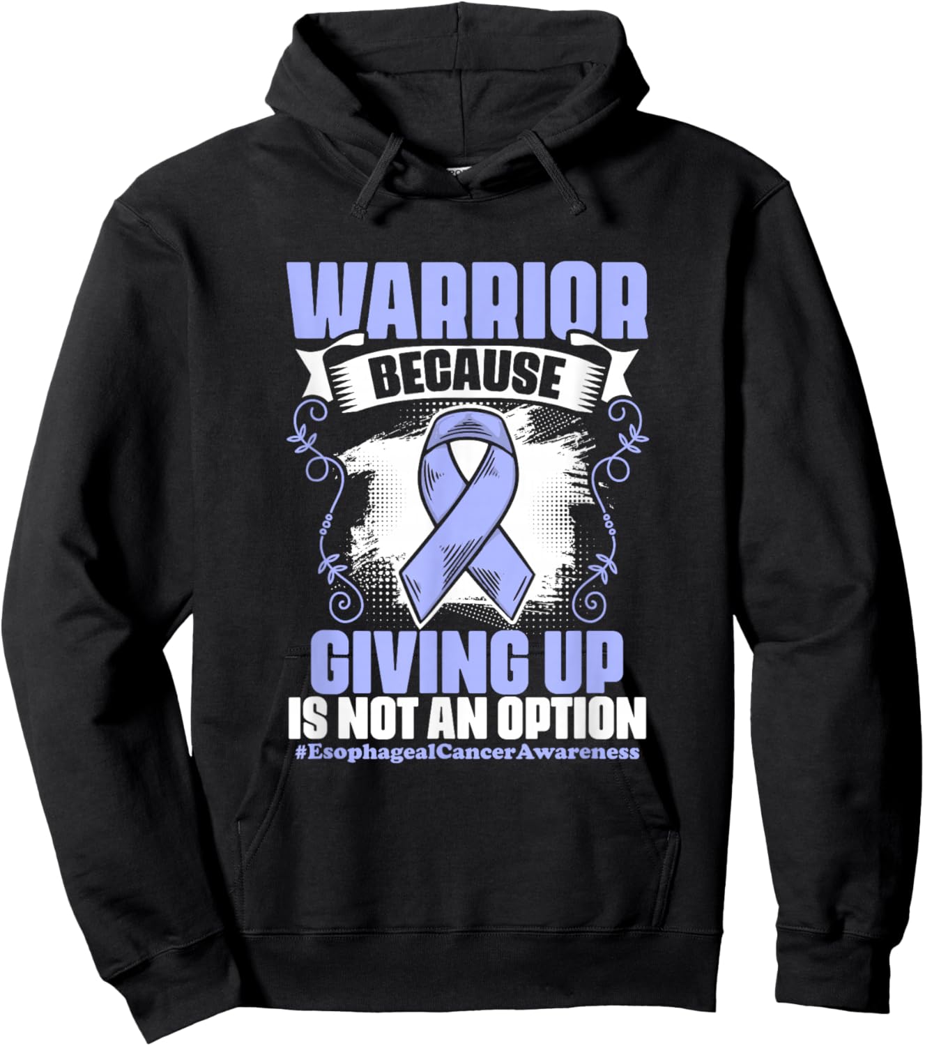 Esophagus Cancer Warrior Purple Esophageal Cancer Awareness Hoodie - Hoodie | Black