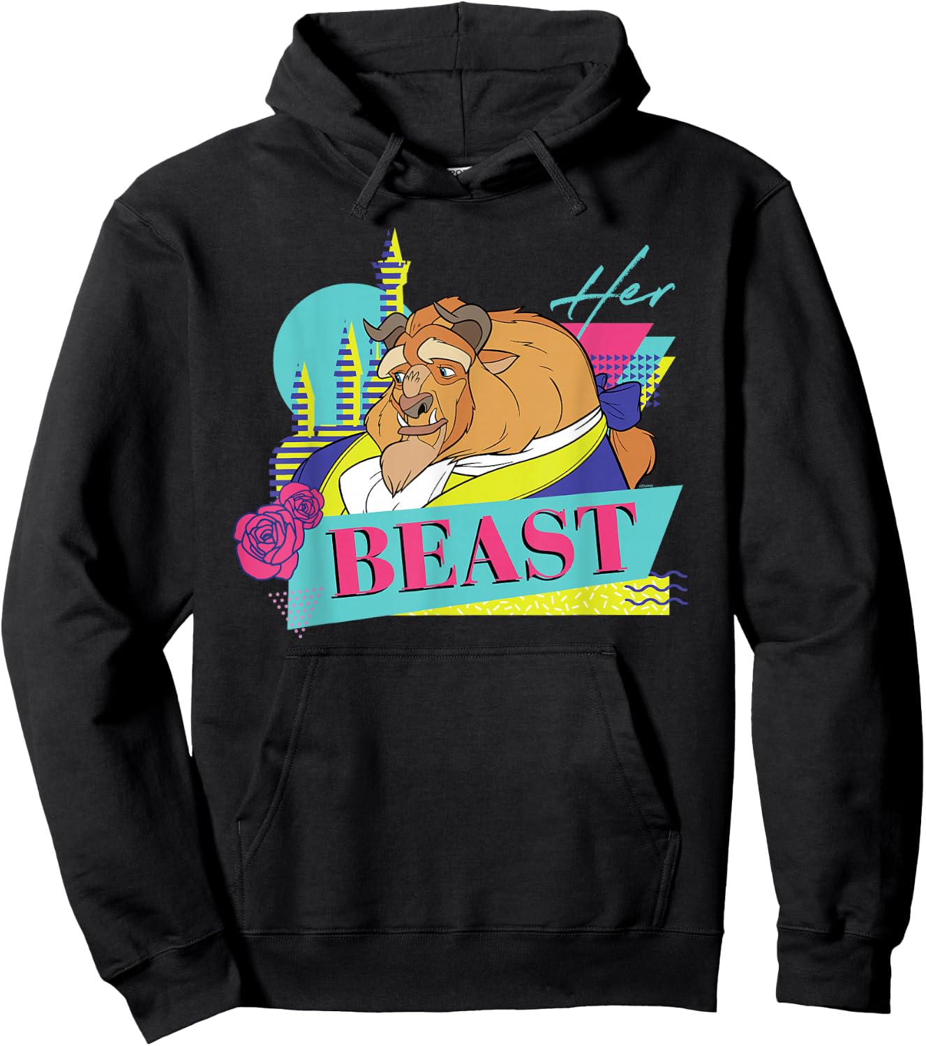 Disney Beauty and The Beast Couples Matching Her Beast Hoodie - Hoodie | Black