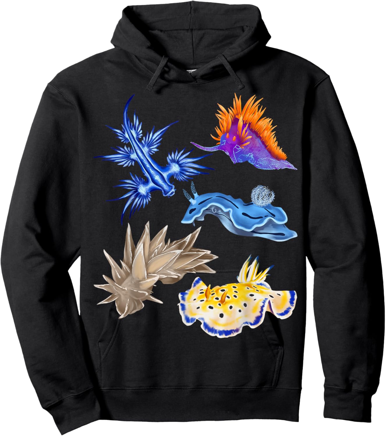 Nudibranch Oceanography Sea Slug Biologist Aquarists Hoodie - Hoodie | Black
