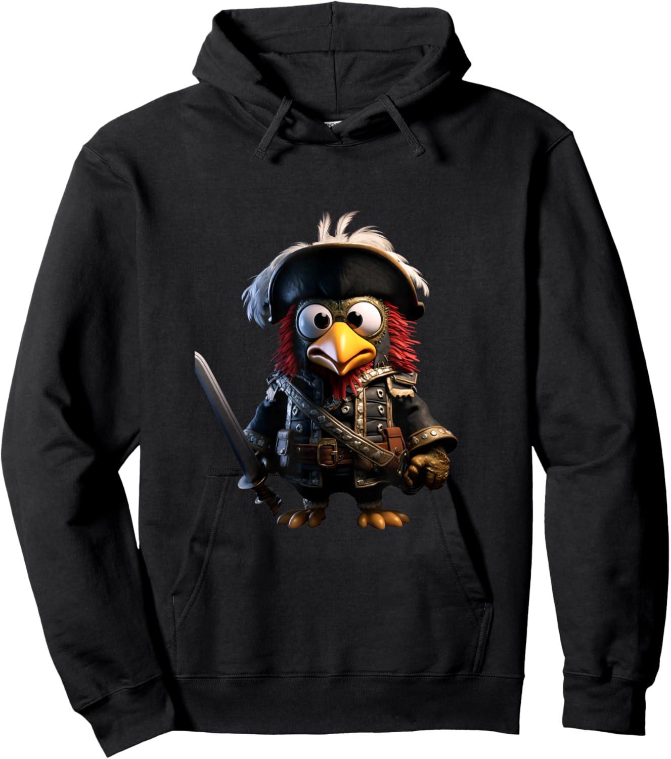 Pirate Chicken Buccaneer Pirate Costume Kids Boys Hoodie - Hoodie | Black