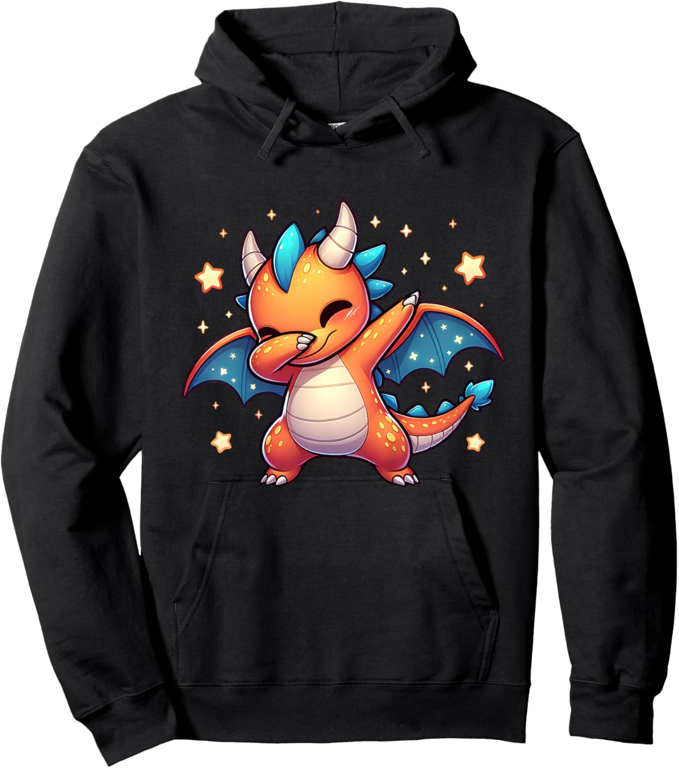 Dragon Dabbing Cute Ren Faire Graphic Toddler Girl Boy Funny Hoodie - Hoodie | Black
