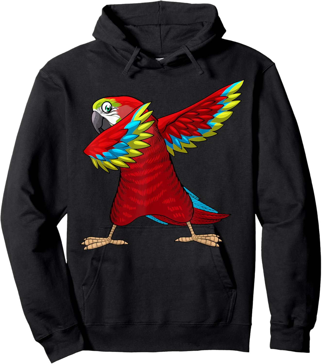 Cool Parrot Art Women Tropical Pet Bird Parrot Lover Hoodie - Hoodie | Black