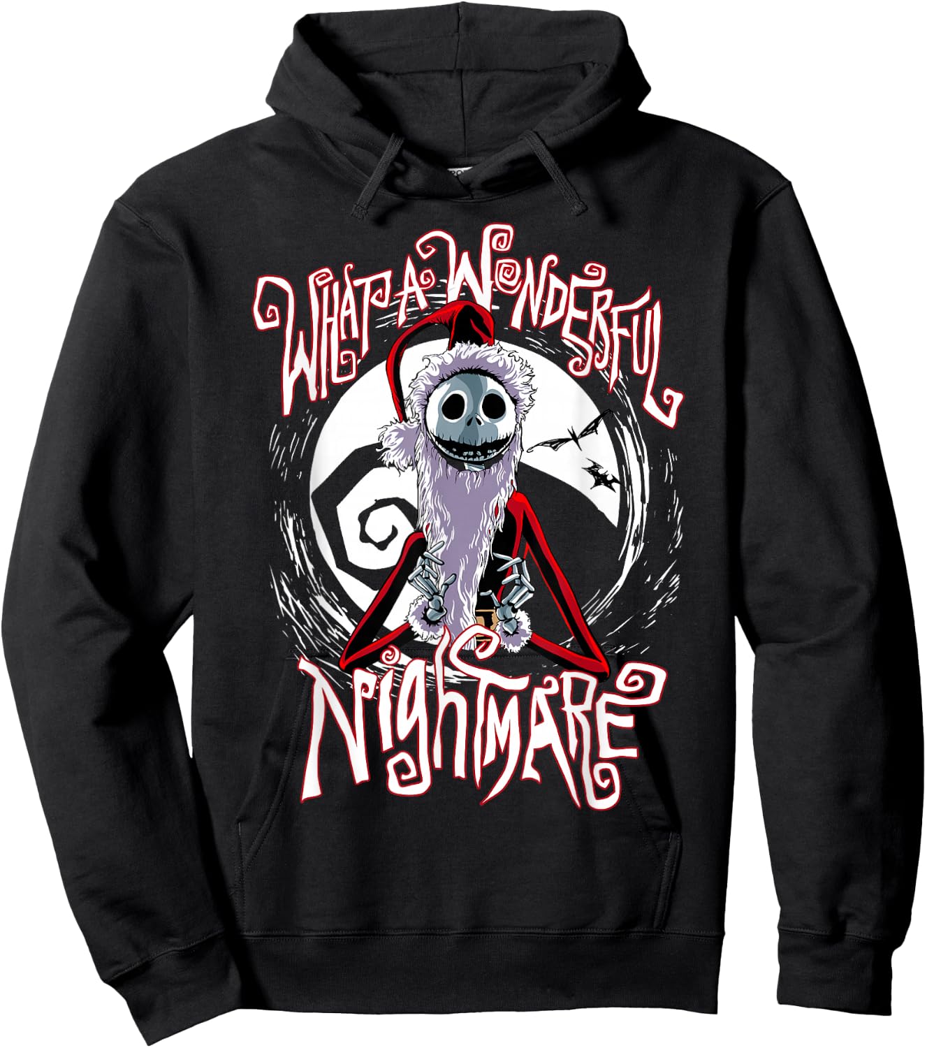 Disney The Nightmare Before Christmas Jack Santa Claus Hoodie - Hoodie | Black