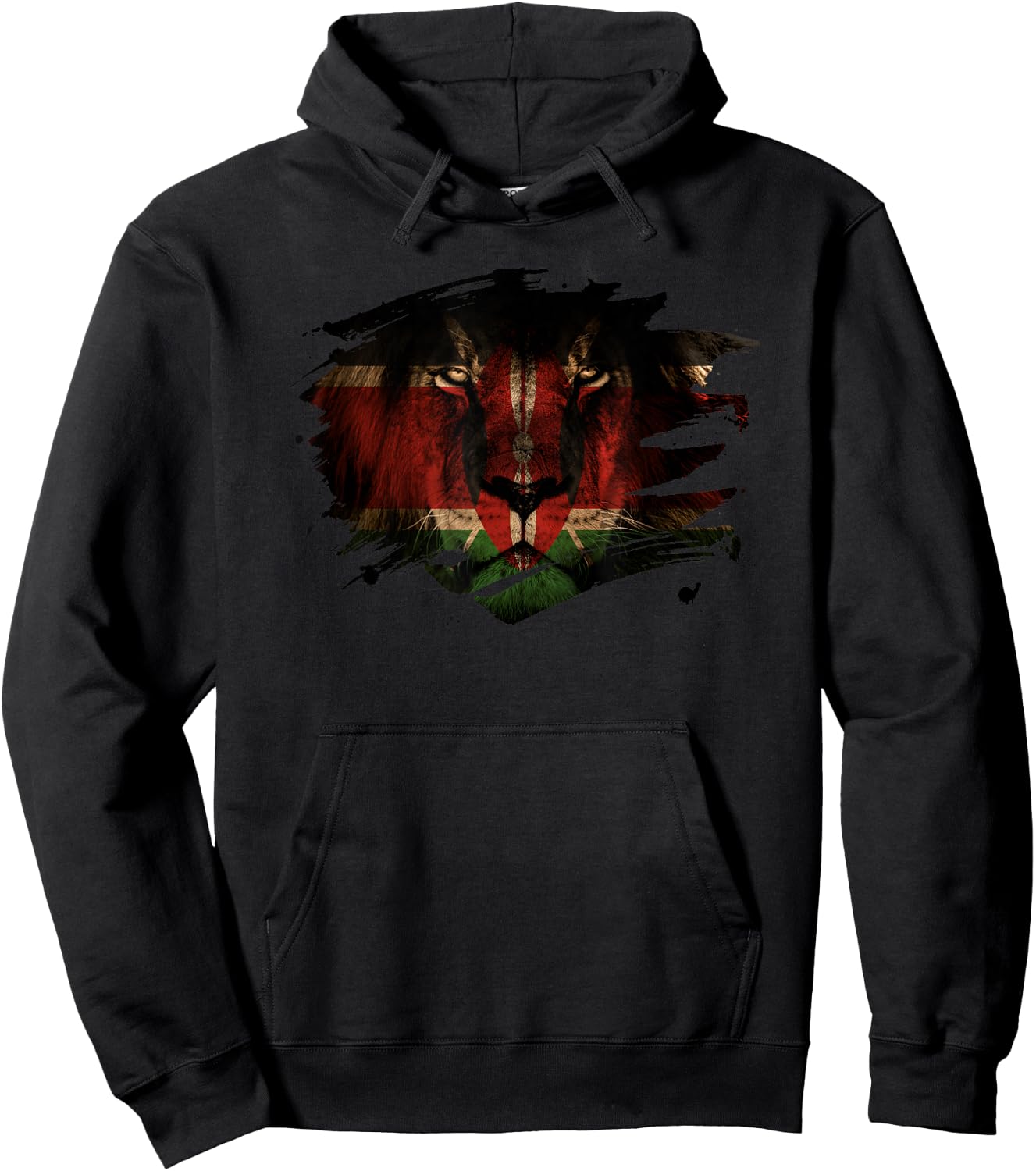 Kenya Flag and Lion - Kenyan Pride Hoodie - Hoodie | Black
