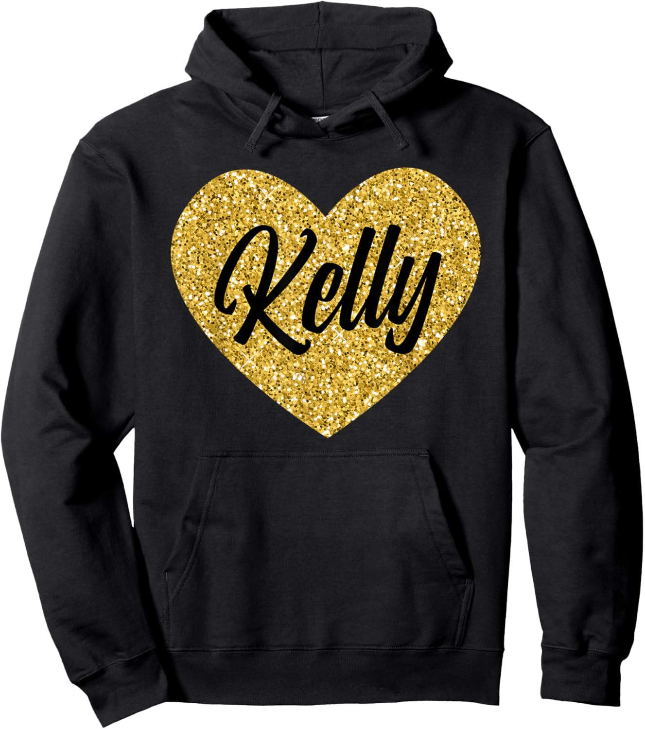 I Love Kelly Cute Kelly Heart Women Boys or Girls Hoodie - Hoodie | Black
