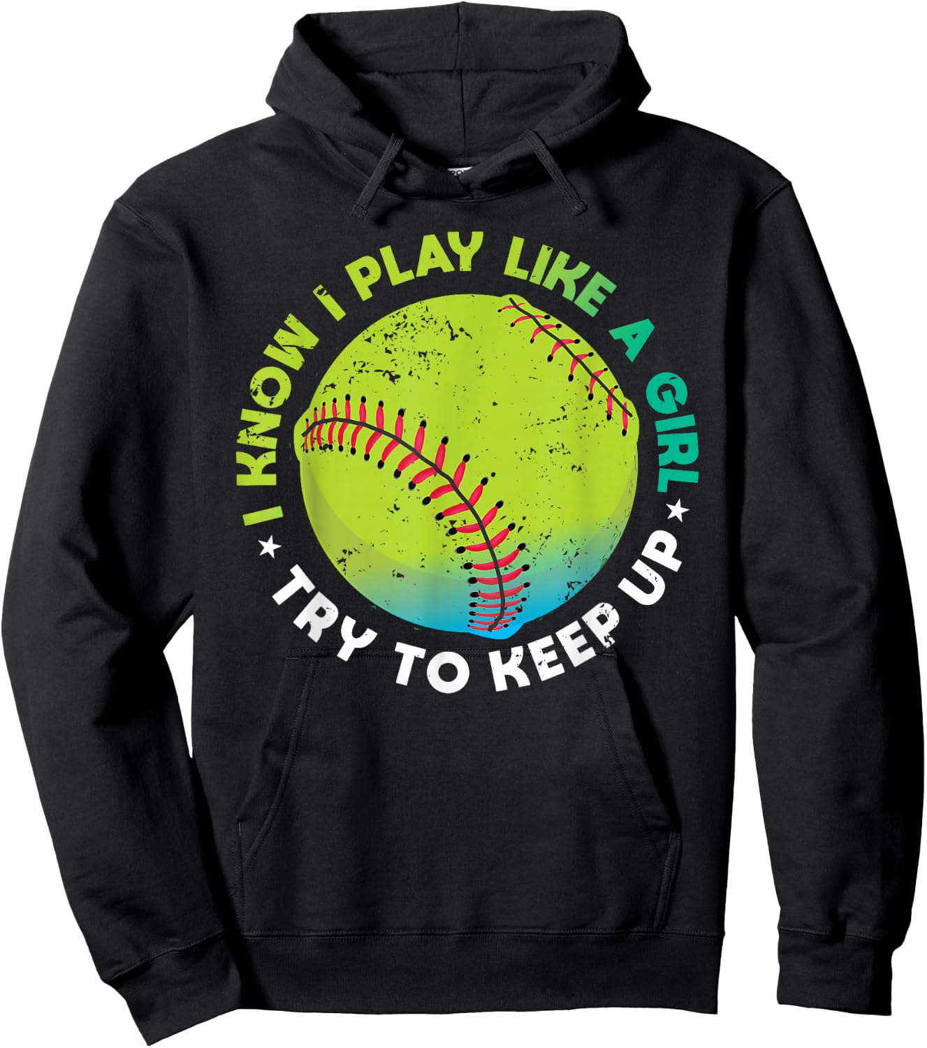Funny Fastpitch Pitcher Softball Game Gift Girls Hoodie - Hoodie | Black