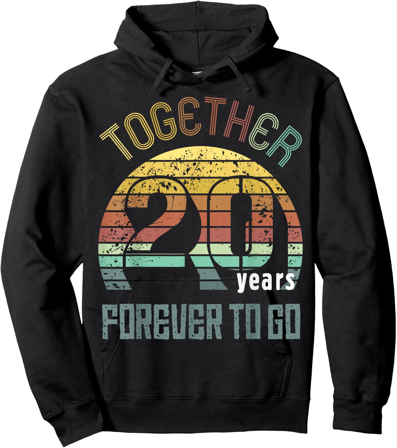Twenty Years Wedding Anniversary Gifts For Couples Matching Hoodie - Hoodie | Black
