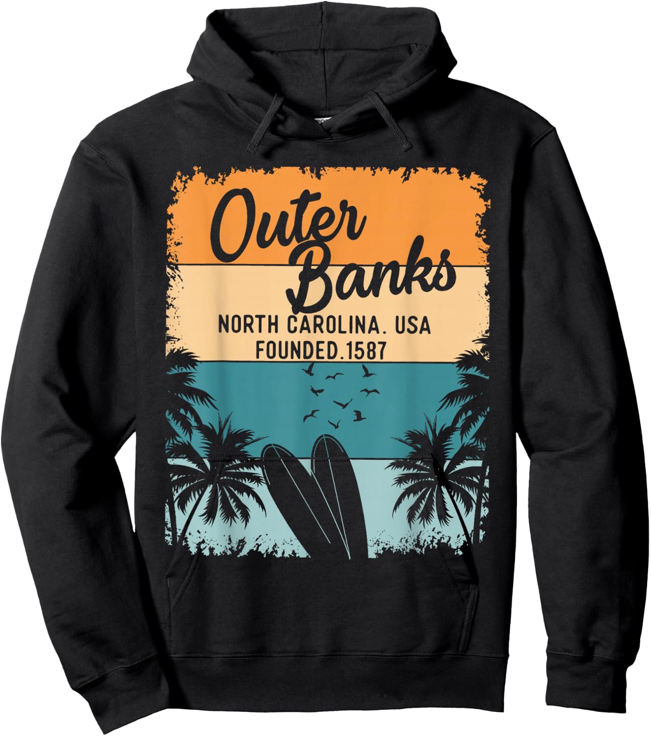 Outer Banks Shirts Men Women OBX North Carolina NC Hoodie - Hoodie | Black