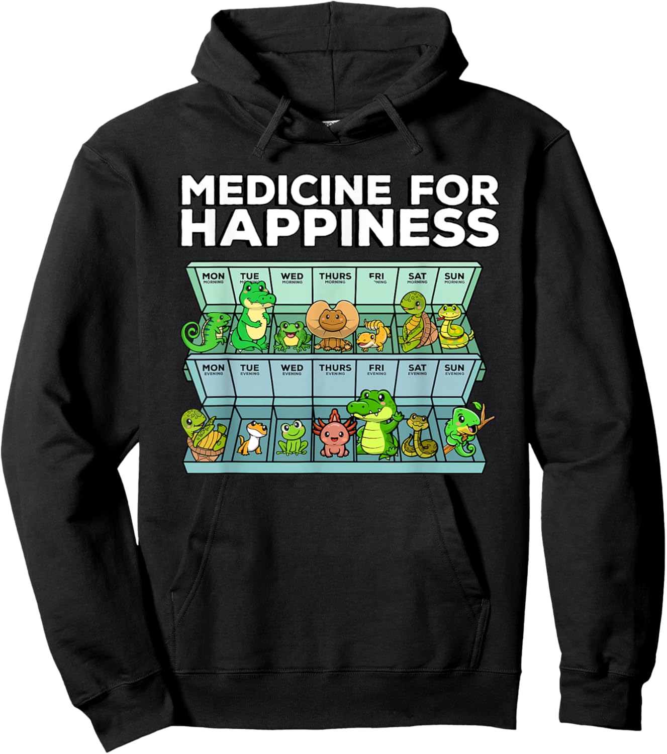 Medicine For Happiness Reptile Wildlife Animal Rescuer Hoodie - Hoodie | Black