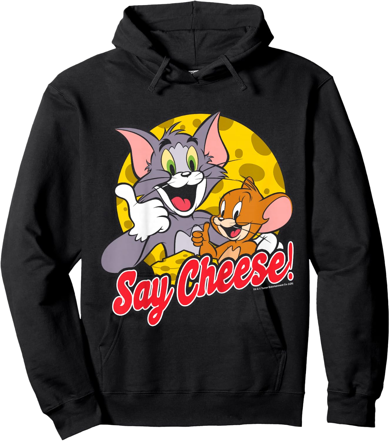 Kids Tom and Jerry Say Cheese Portrait Hoodie - Hoodie | Black