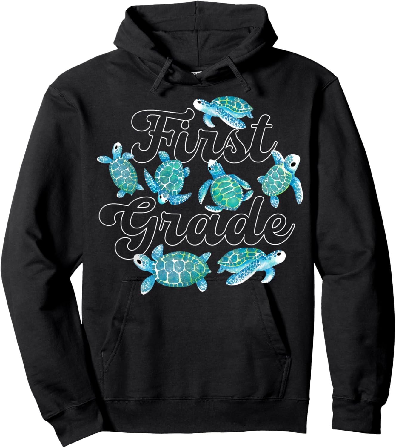 First Grade Teacher Turtle Ocean Animal Pet Lover Baby Hoodie - Hoodie | Black
