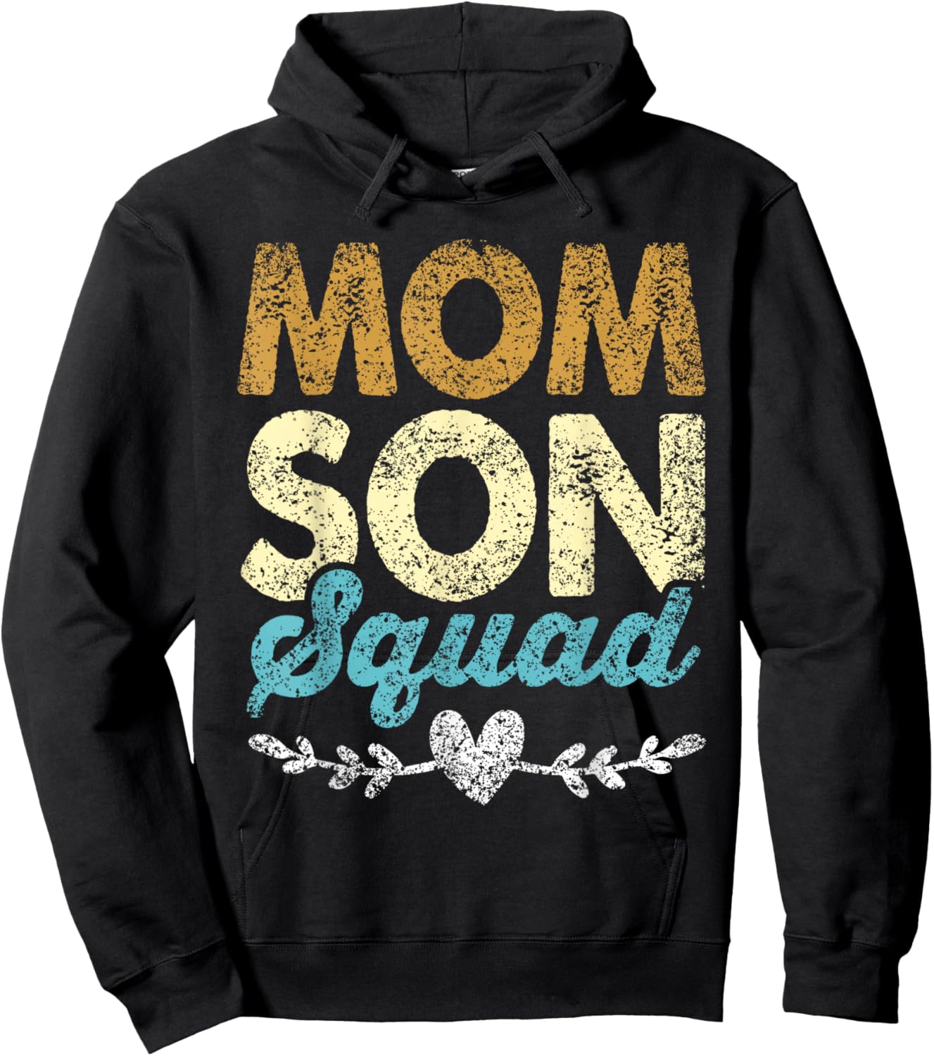 Mommy Son Squad Sons Matching Mom Mother's Day Mother Son Hoodie - Hoodie | Black