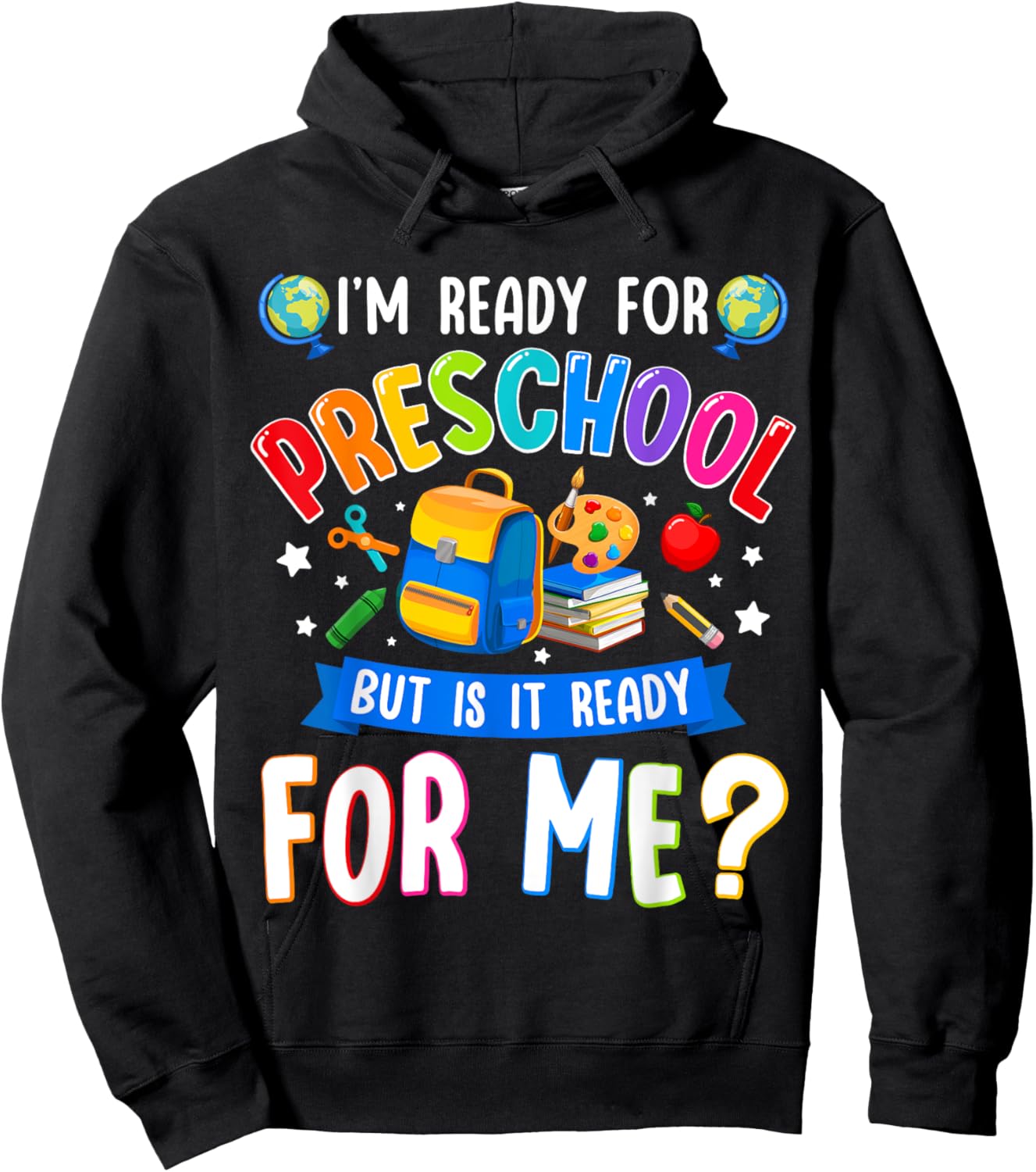 Pre-k Back To School First Day Of Preschool Boy Girl Hoodie - Hoodie | Black