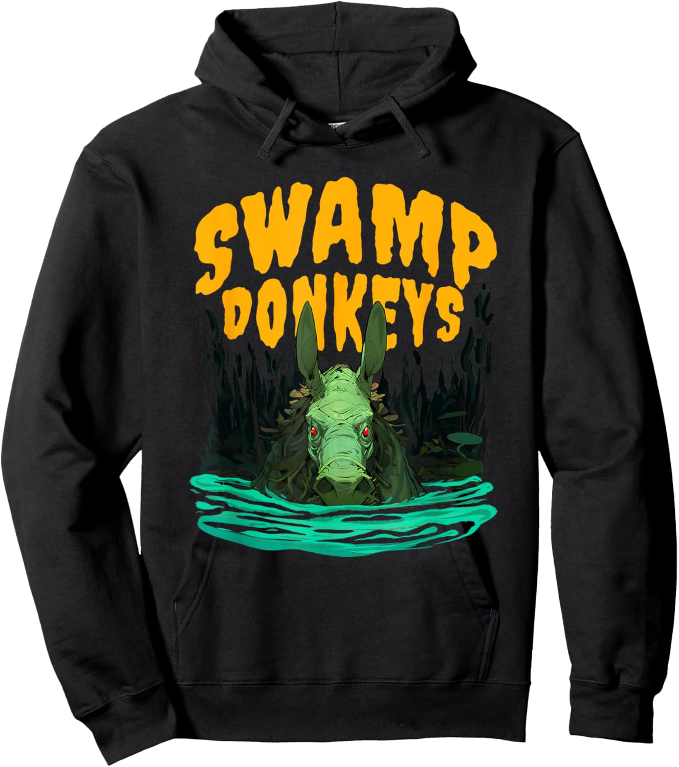 Parody Funny Swamp Donkey Hoodie - Hoodie | Black