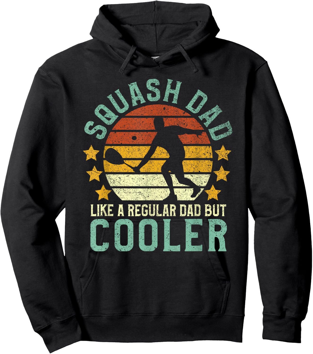 Squash Dad Funny Squash Sports Player Father Gift Hoodie - Hoodie | Black