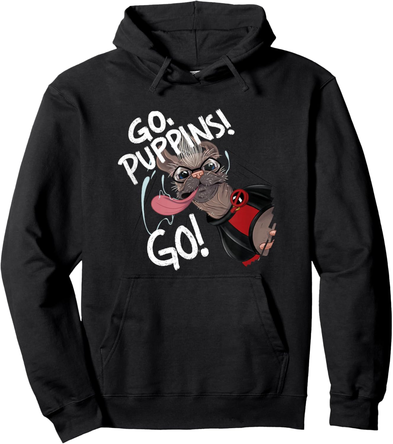 Marvel Studios Deadpool & Wolverine Dogpool Go Puppins Go! Hoodie - Hoodie | Black