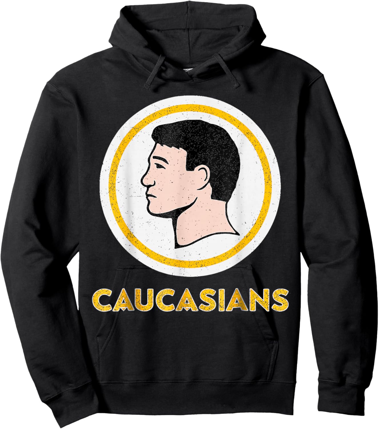 Caucasians Funny Vintage Caucasians Pride Hoodie - Hoodie | Black