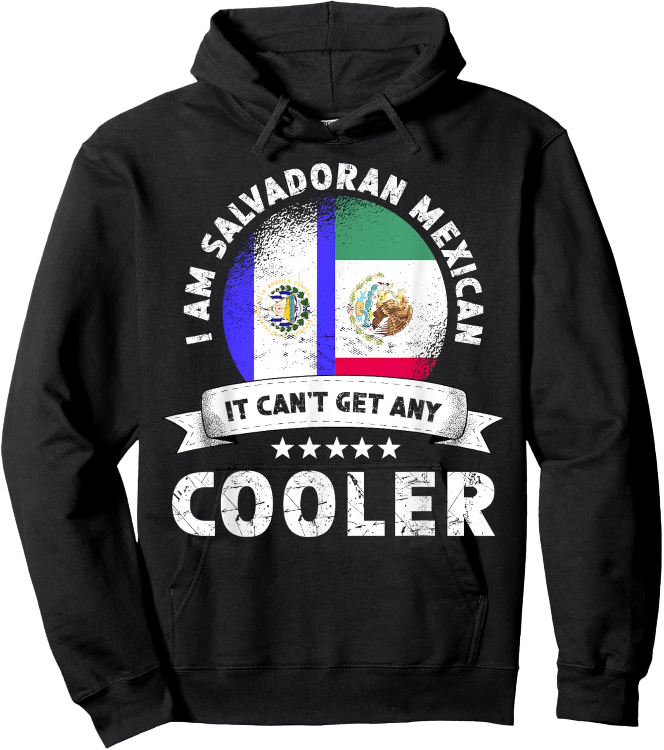 El Salvador Flag Mexico Grown Patriot Country Citizen Pride Hoodie - Hoodie | Black