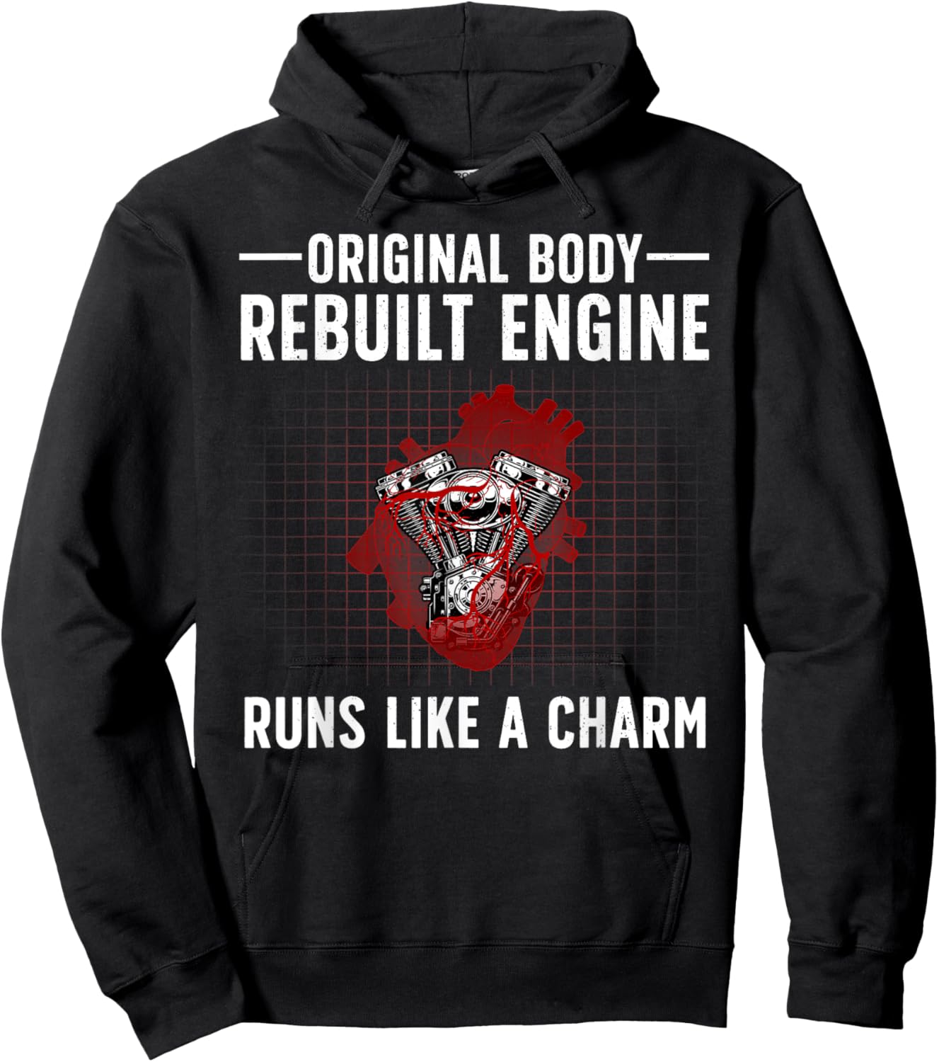 Open Heart Surgery Art Men Women After Transplant Recovery Hoodie - Hoodie | Black